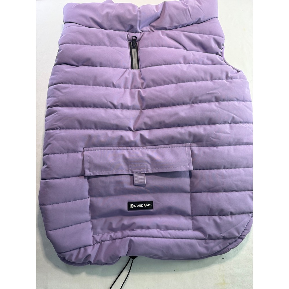 Spark Paws Lilac Purple Dog Puffer Vest Fleece Lined Quilted Pet Coat NWT